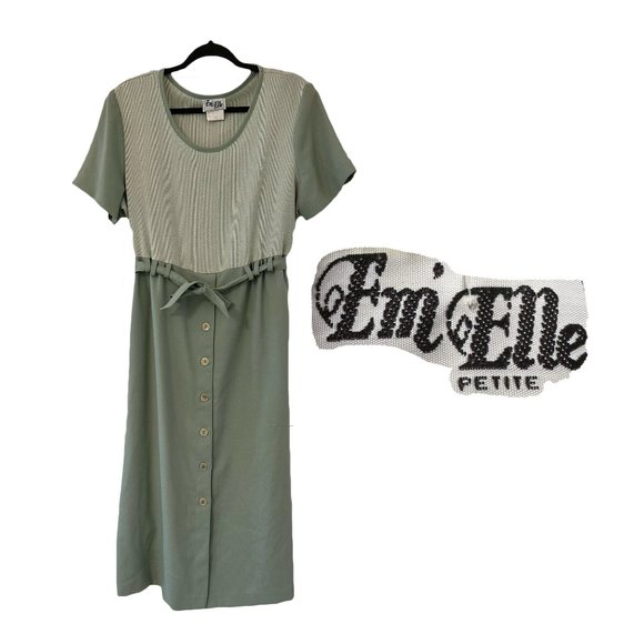 VINTAGE 90's Midi Dress with Buttons - Picture 1 of 6